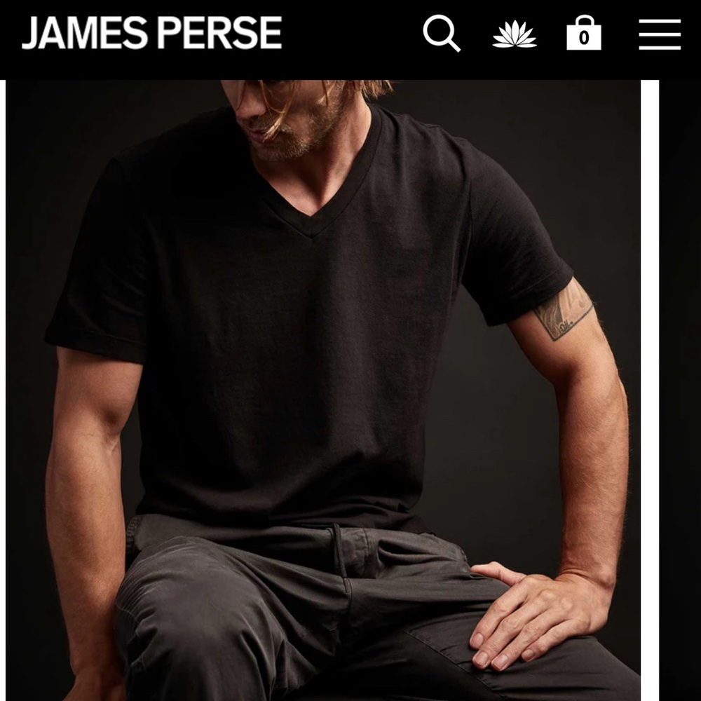 James Perse Men’s Short Sleeve V Neck